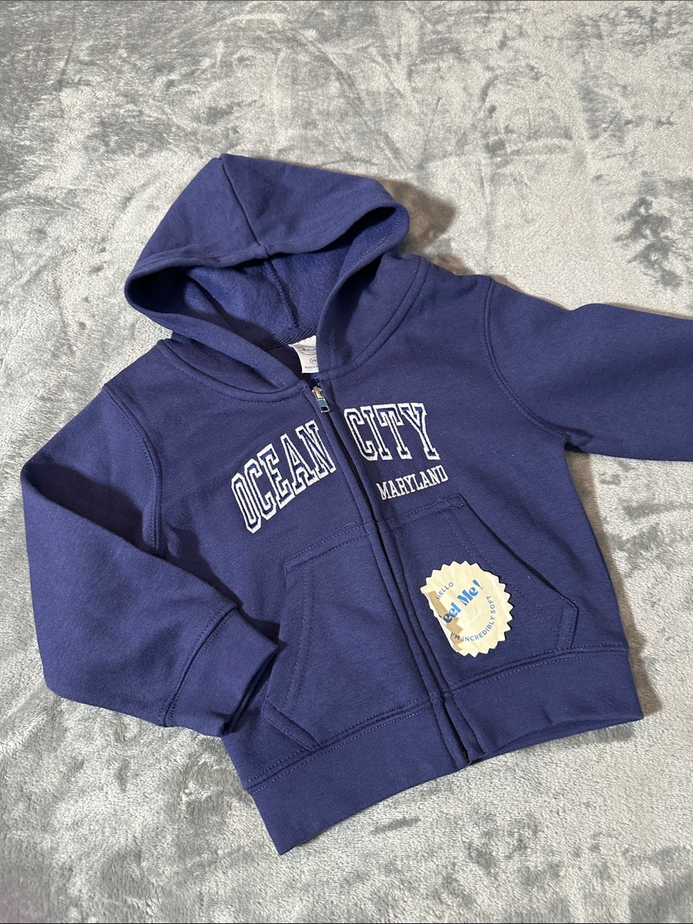 NWTS Ocean City Maryland Navy Kids Zip-Up Hoodie Sz 24 mos.